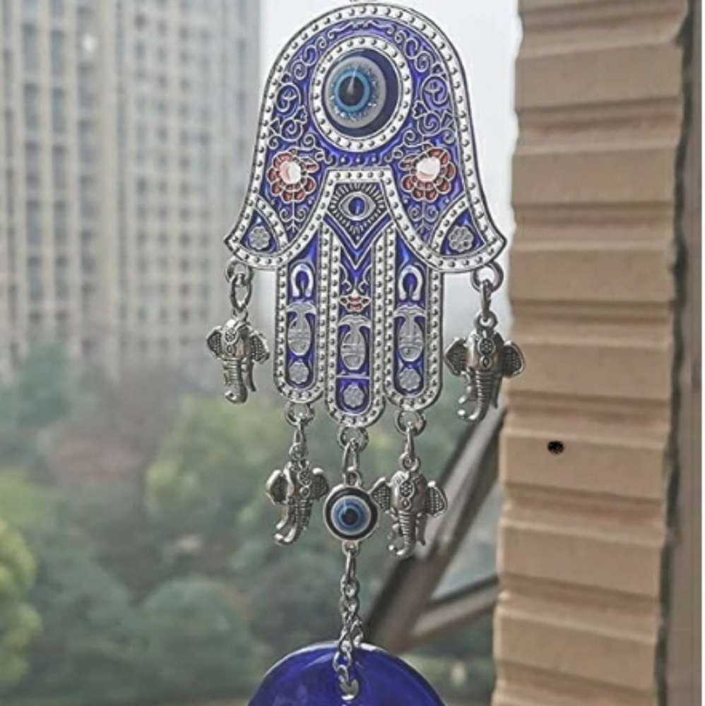 Glass evil eye decor